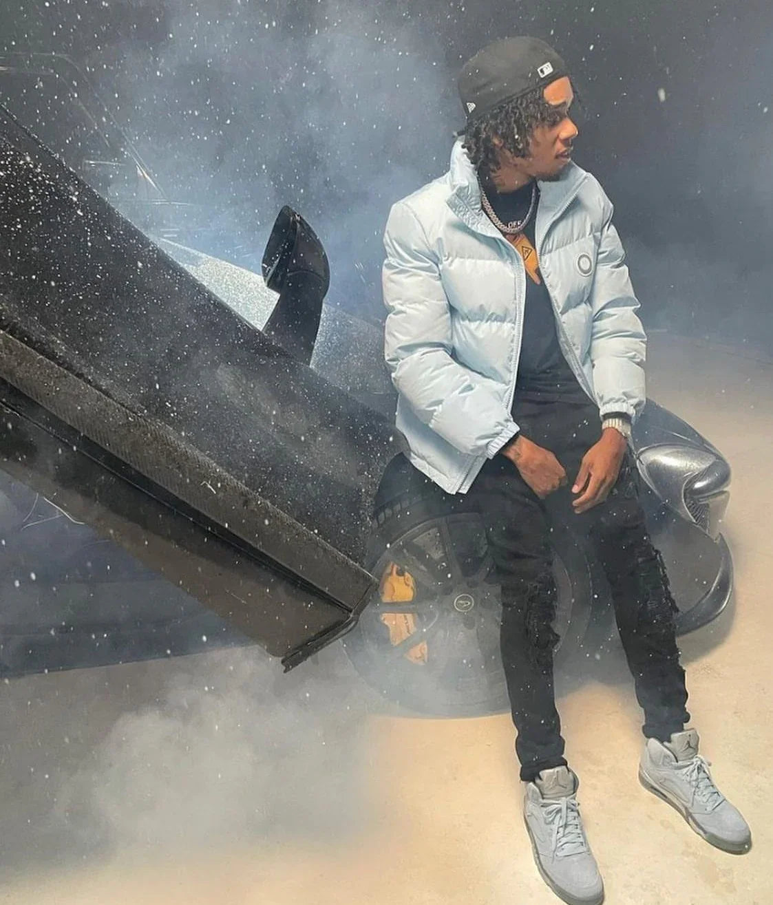 TS Irongate Detachable Hooded Puffer Jacket - (ICE BLUE)