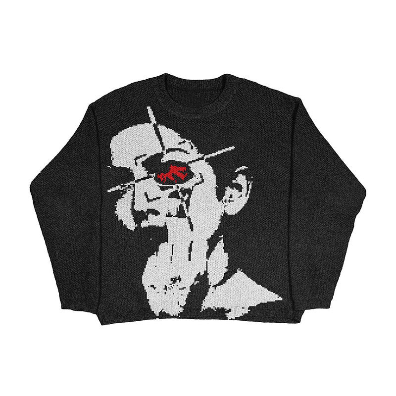 Crimson Knit Sweater - Tygra Clothing