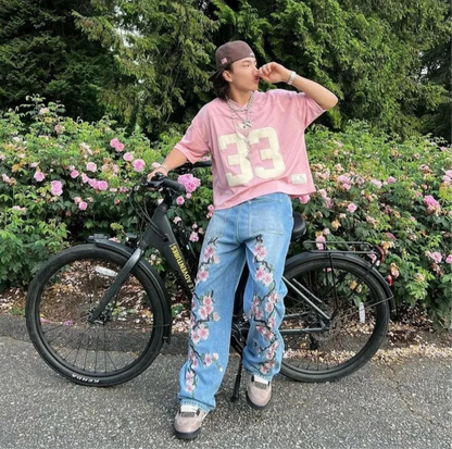 'Blossom' Embroidered Jeans