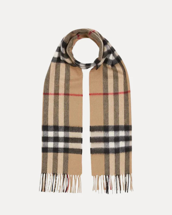 CHEQUERED CASHMERE SCARF