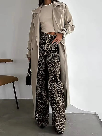 Leopard | Denim Straight Jeans