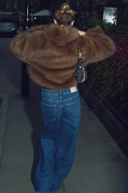 Faux Fur Cropped Jacket