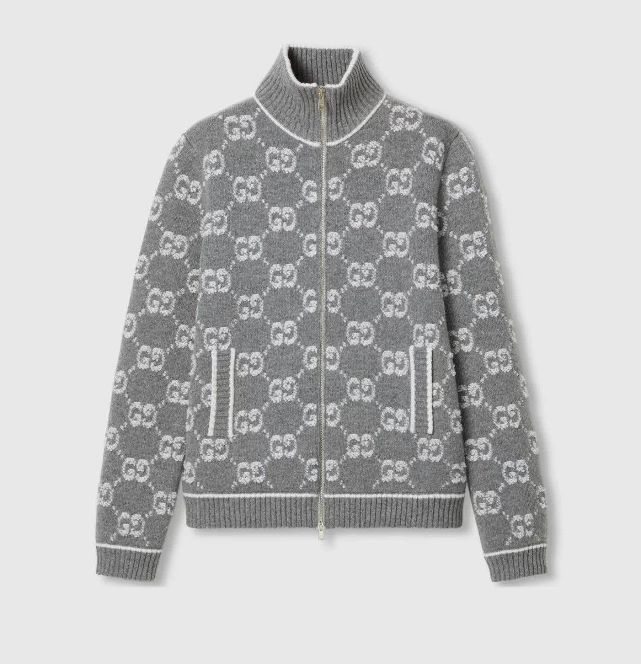 GG CARDIGAN ZIP GREY