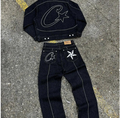 Crtz Black Denim Suit