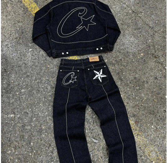 Crtz Black Denim Suit
