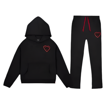 Carsicko Tracksuit Black and Red