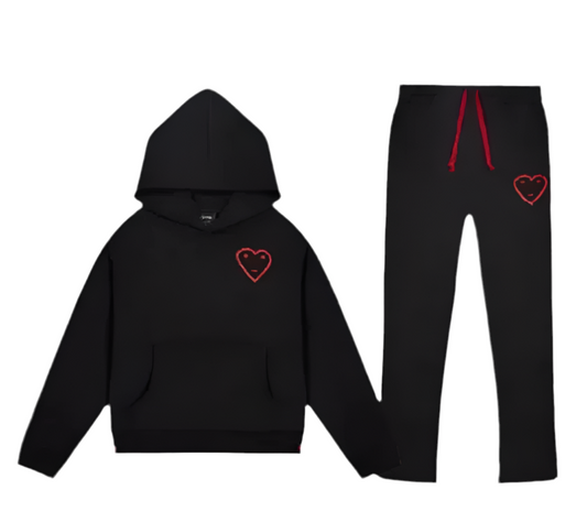 Carsicko Tracksuit Black and Red