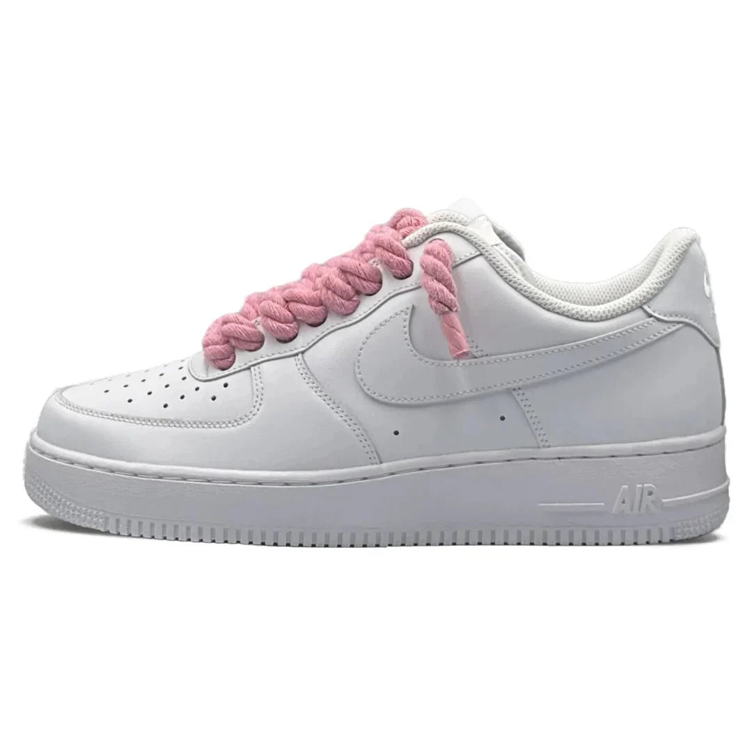 AF1 - Pink Rope Laces - Tygra Clothing