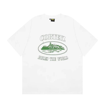 Alcatraz White Green T-shirt - Tygra Clothing