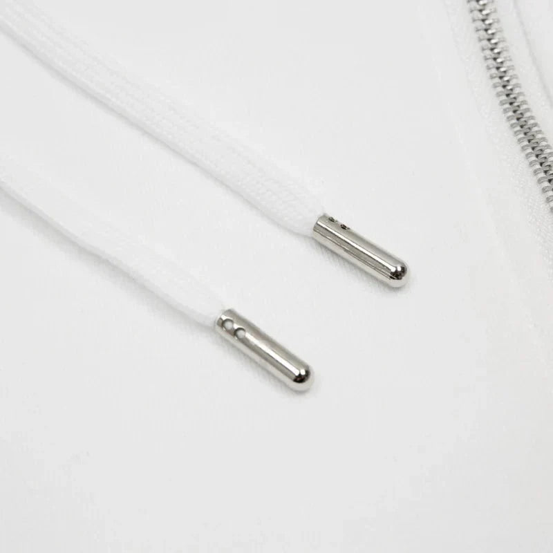 Ami White Zipper - Tygra Clothing