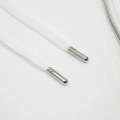 Ami White Zipper - Tygra Clothing