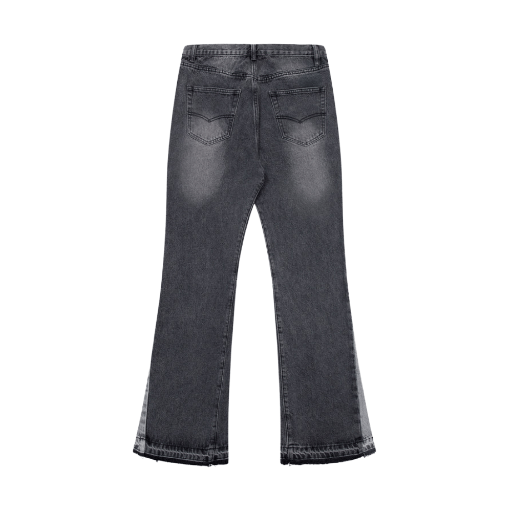 CHARCOAL FLARE DENIM - Tygra Clothing