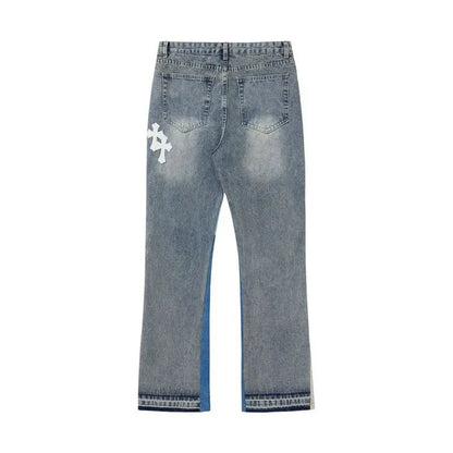 Cross Patch - Flared Jeans - Tygra Clothing