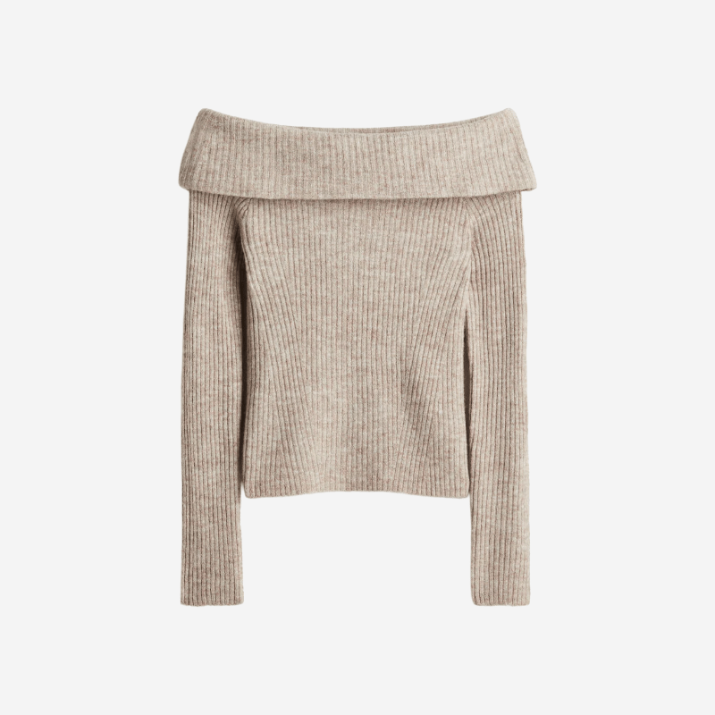 Off The Shoulder Sweater - Tygra Clothing