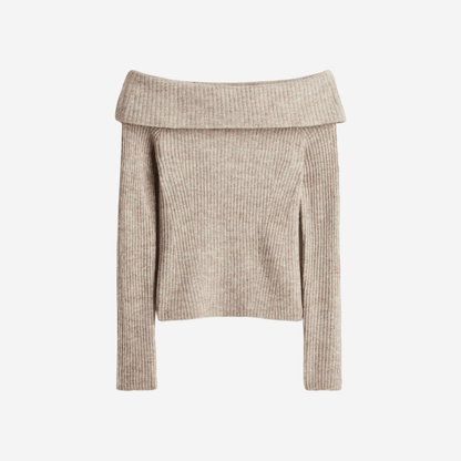 Off The Shoulder Sweater - Tygra Clothing