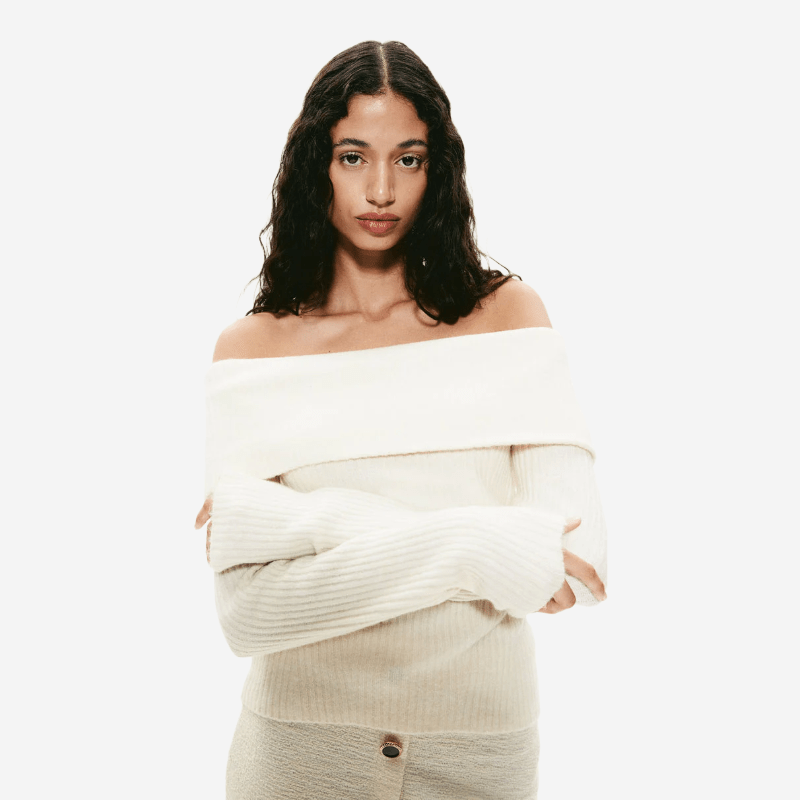 Off The Shoulder Sweater - Tygra Clothing