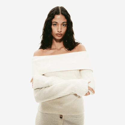 Off The Shoulder Sweater - Tygra Clothing