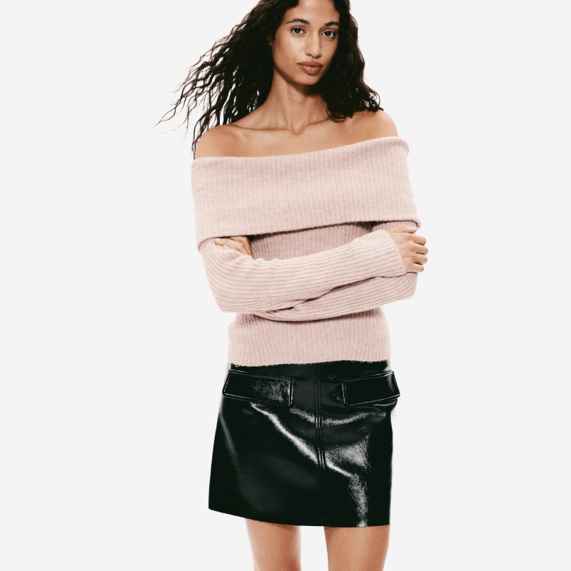 Off The Shoulder Sweater - Tygra Clothing