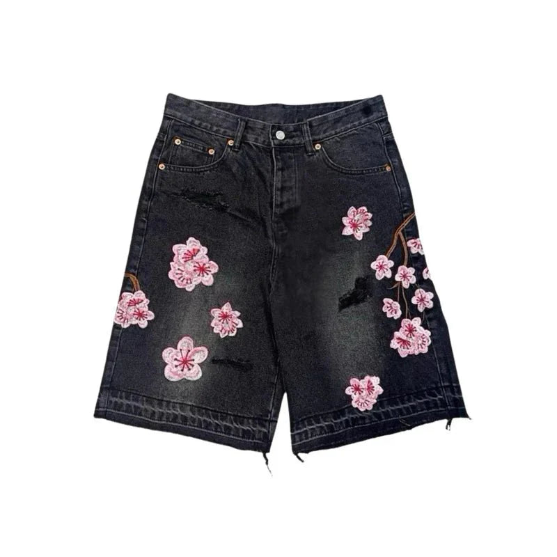 Sakura - Denim Shorts - Tygra Clothing
