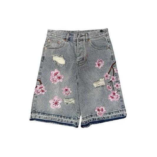 Sakura - Denim Shorts - Tygra Clothing