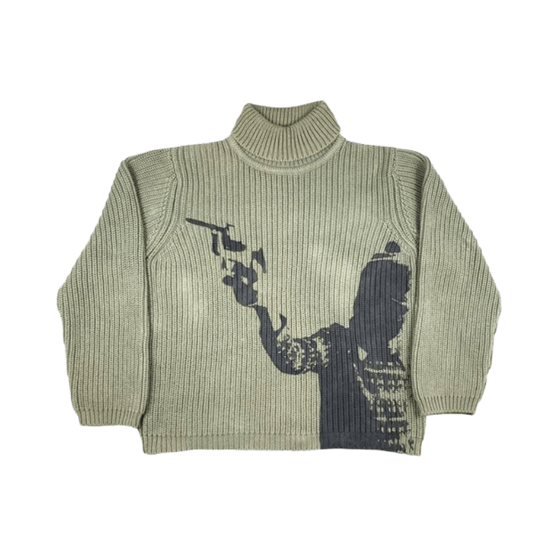 "Shooter" Knit Sweater - Tygra Clothing